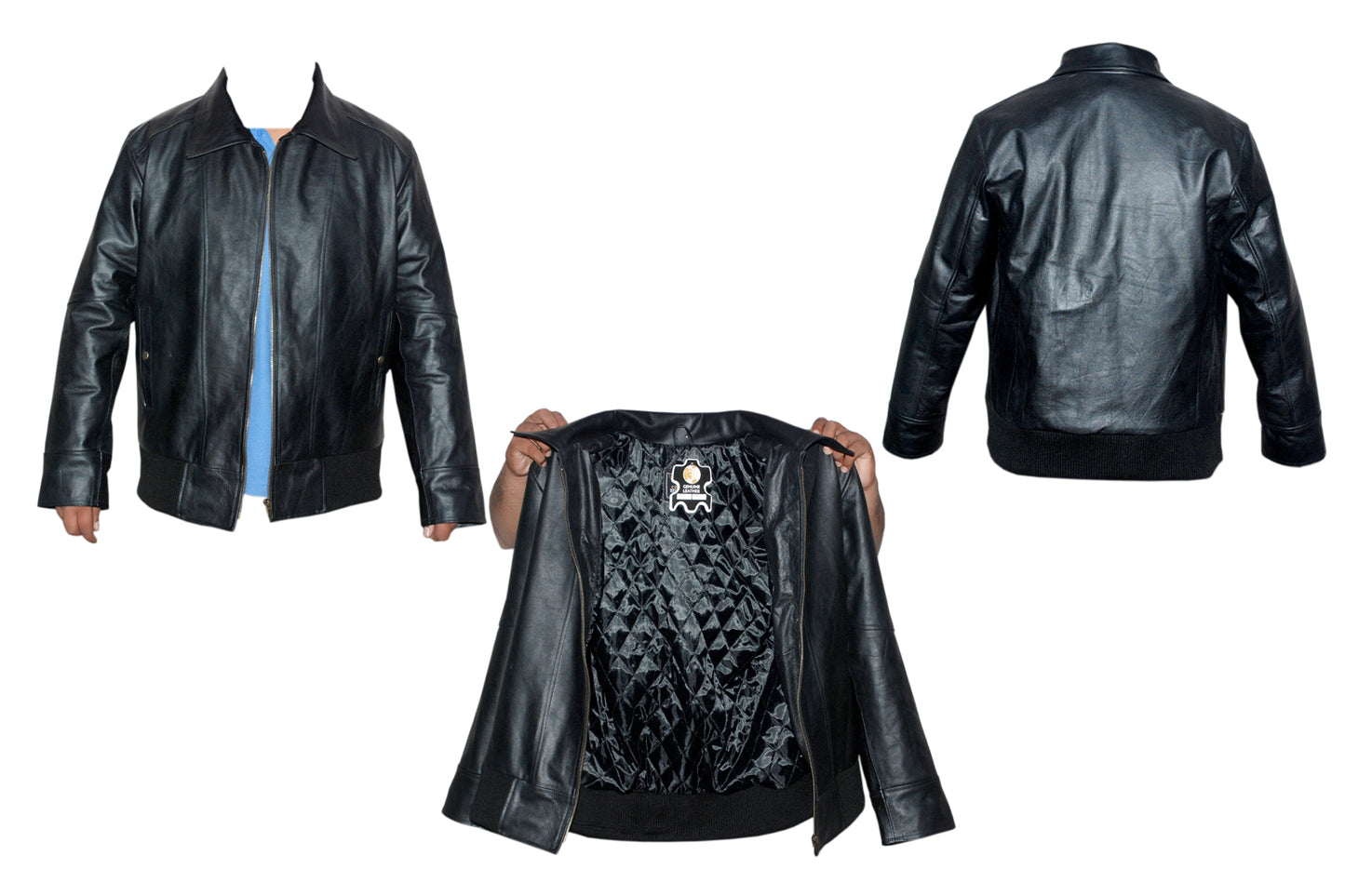 Men's Cafe Racer Genuine Leather Jacket