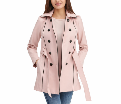 Women's Elegant Leather Fashion Coat – Premium Style