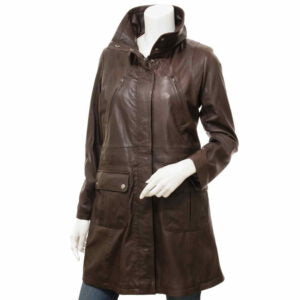 Men's Premium Full-Length Leather Overcoat
