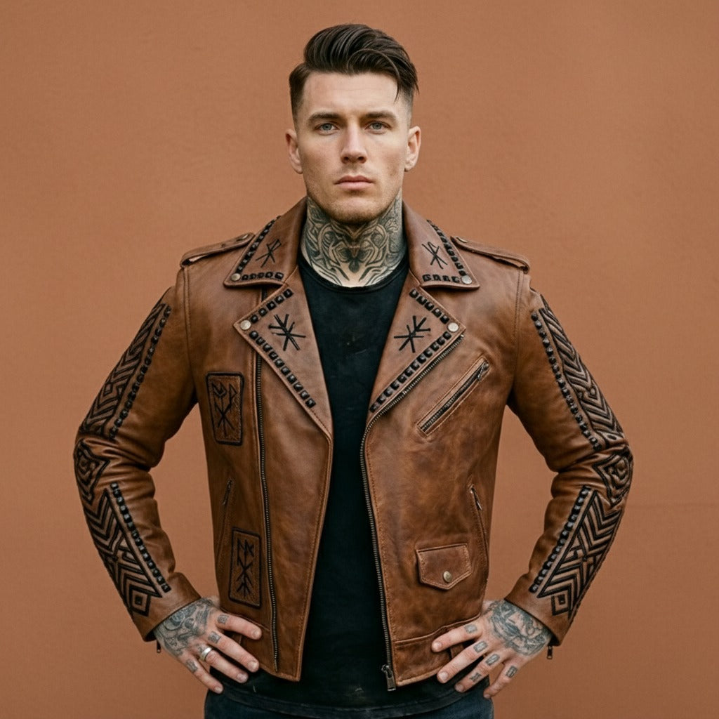 Men's Classic Leather Bomber Jacket – Vintage Flight Style
