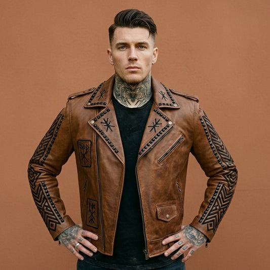 Men's Classic Leather Bomber Jacket – Vintage Flight Style