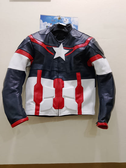 Men's Zip-Front Leather Jacket – Minimalist Biker