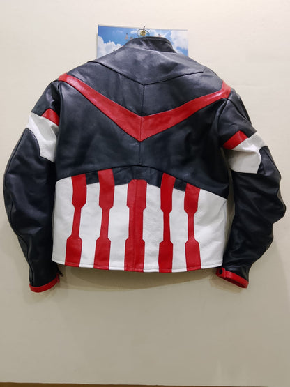 Men's Zip-Front Leather Jacket – Minimalist Biker