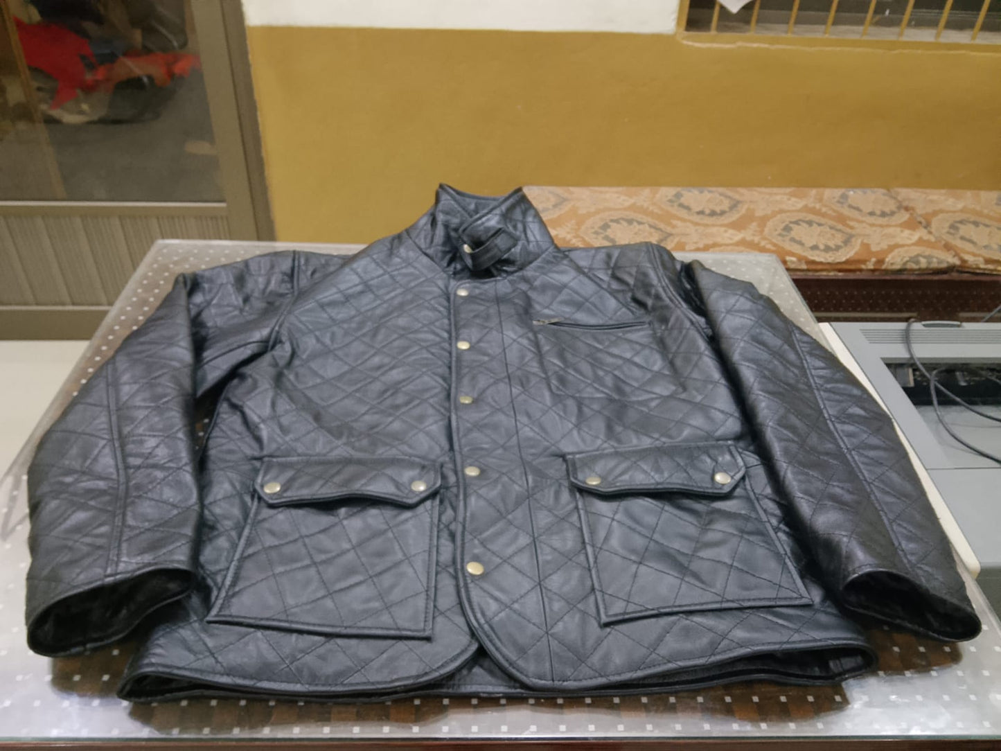 Men's Perforated Leather Jacket – Summer Riding Style