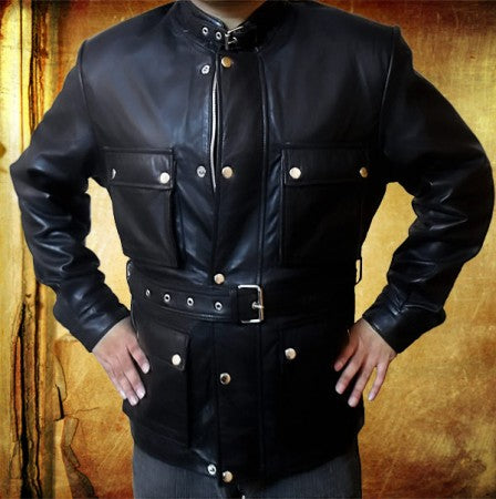 Leather Belted Jacket
