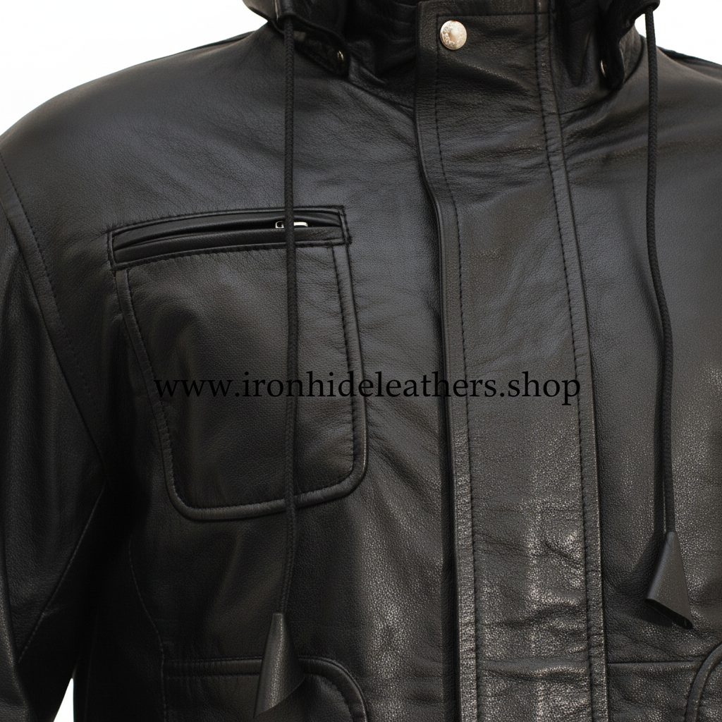 Closeup Chest Pocket Zipper