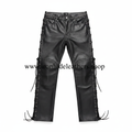 Lace-Up Leather Pants Front