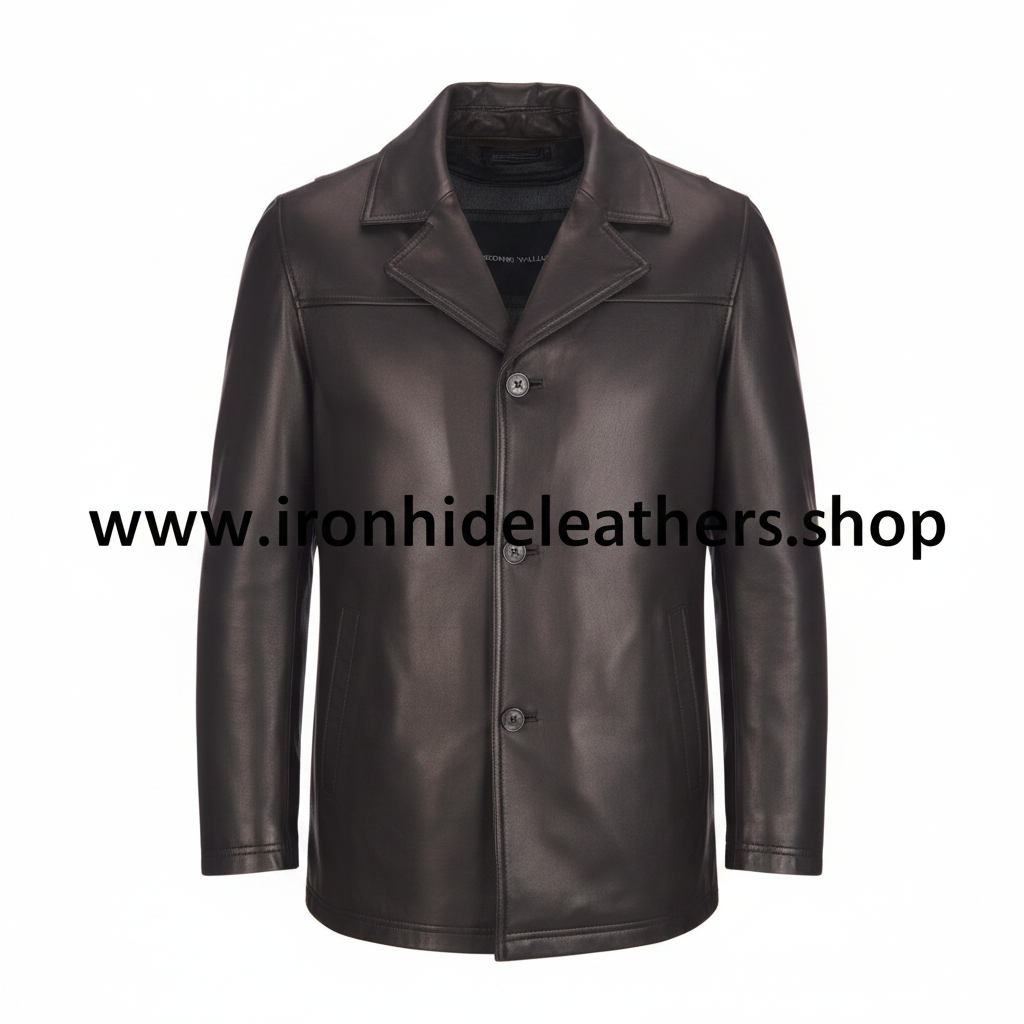 Leather Coat Front