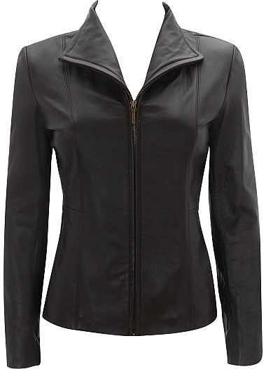 Men's Classic Brown Leather Long Coat