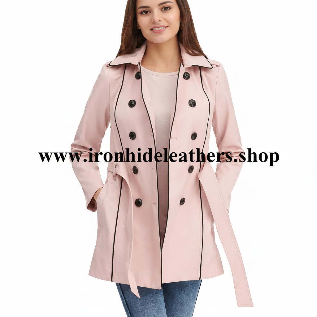 Pink Trench Coat Front - Square