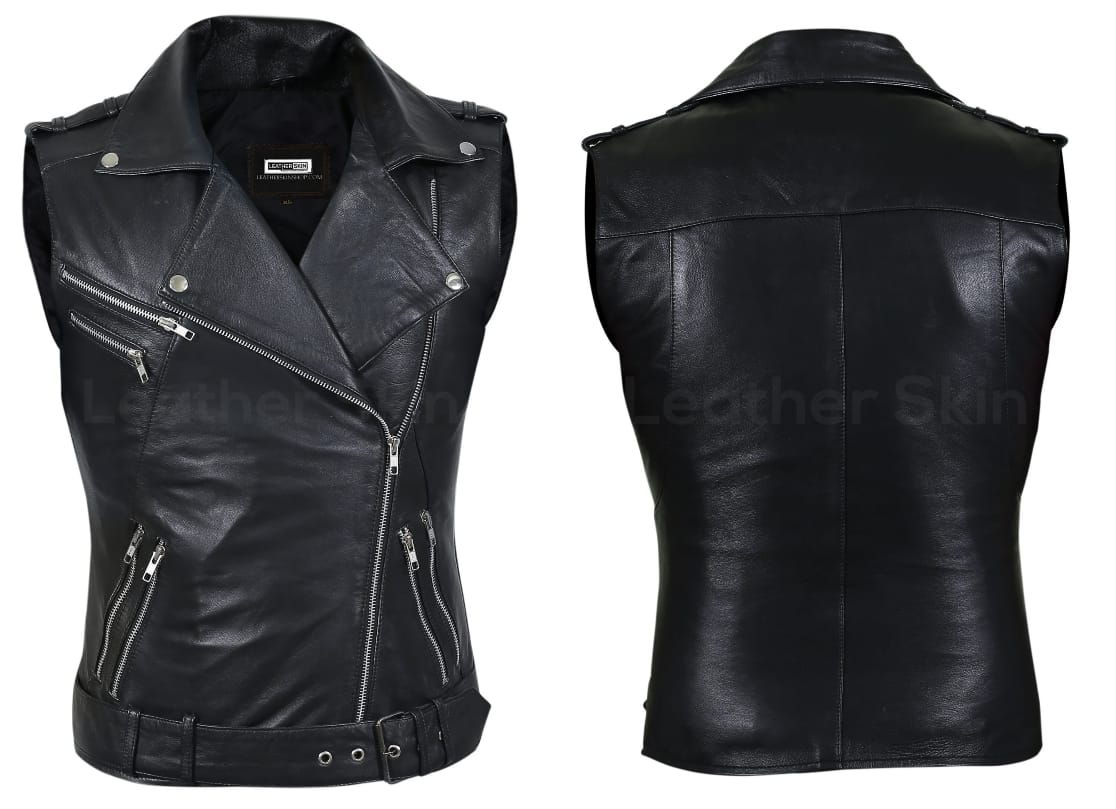 Leather Biker Vest