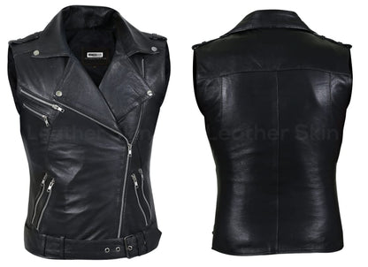 Leather Biker Vest