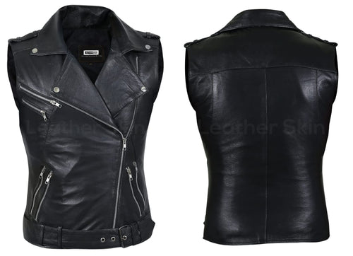 Leather Biker Vest