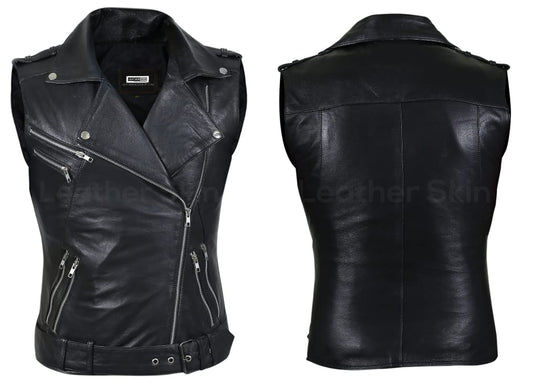 Leather Biker Vest