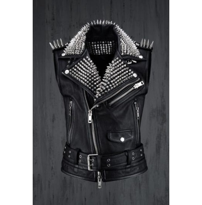 Leather Biker Vest